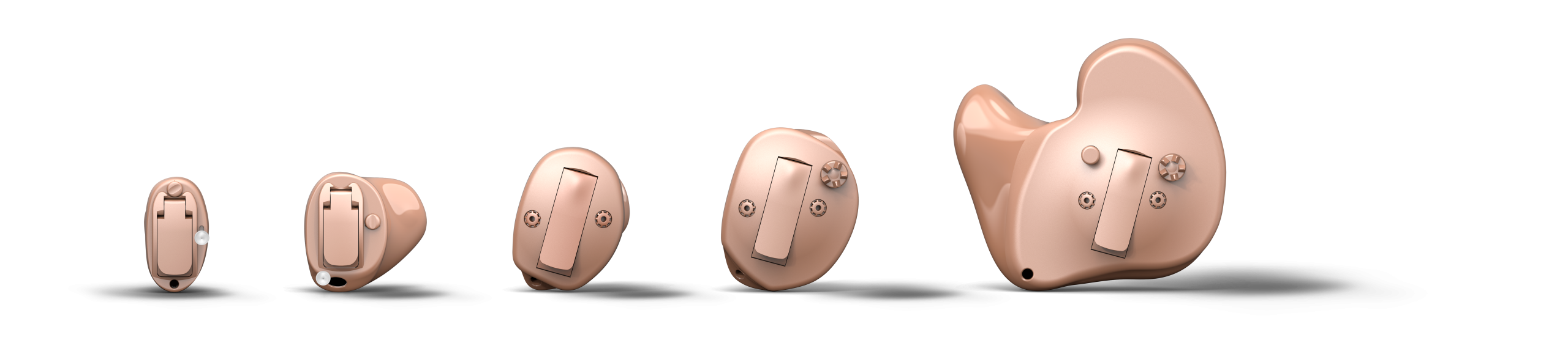 Oticon Jet PX custom hearing aids from invisible-in-canal to full-shell styles