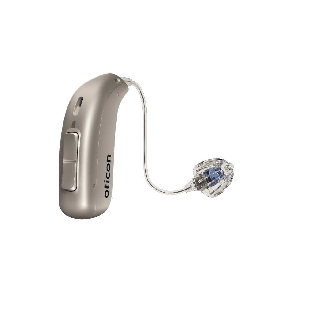Oticon More rechargeable receiver-in-canal hearing aid