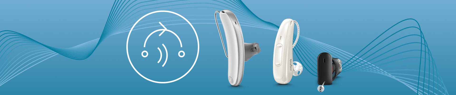 Signia CROS IX hearing aid options including Styletto, Pure and Silk